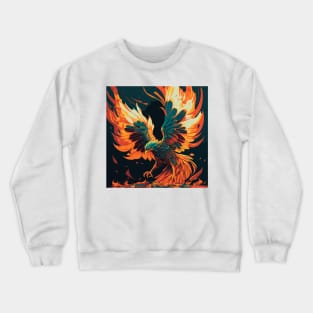 Phoenix on Fire Pop Art Crewneck Sweatshirt